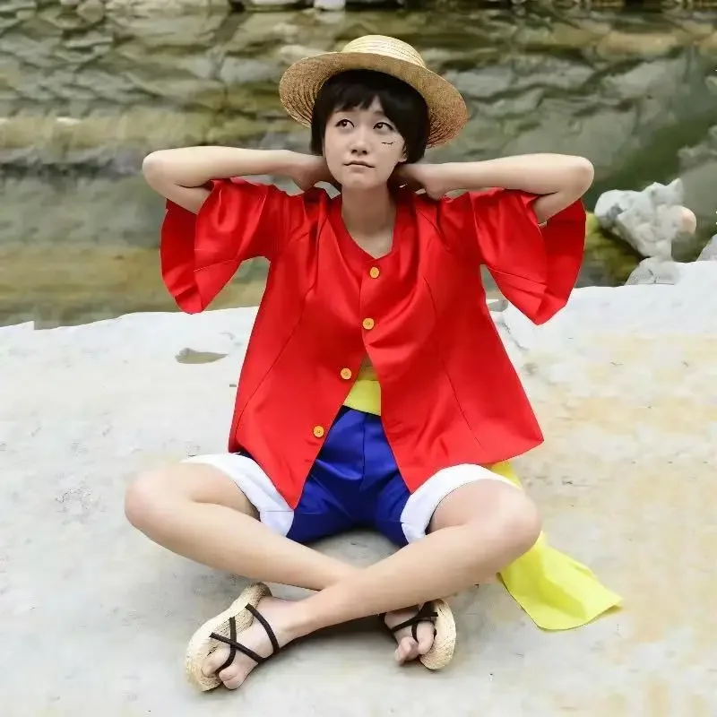 Anime Cosplay Luffy - 할로윈 애니메이션 M-몽키 D 루피 풀세트