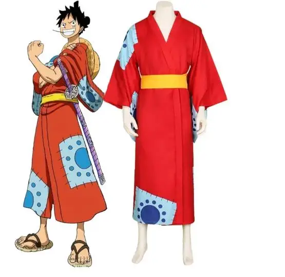 Anime Cosplay Luffy - 애니메이션 루피 코스프레 의상, 와노쿠니 몽키