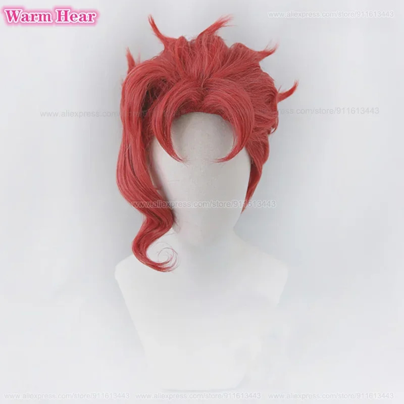 Anime Cosplay With Red Hair - Noriaki Kakyoin 합성 유니섹스 30cm 레드