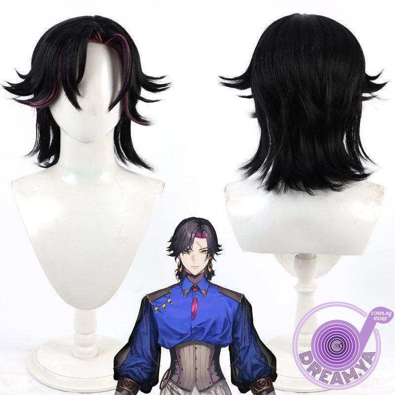 Cosplay Anime Black Hair - Vezalius Bandage 코스프레 가발 vtuber 블랙