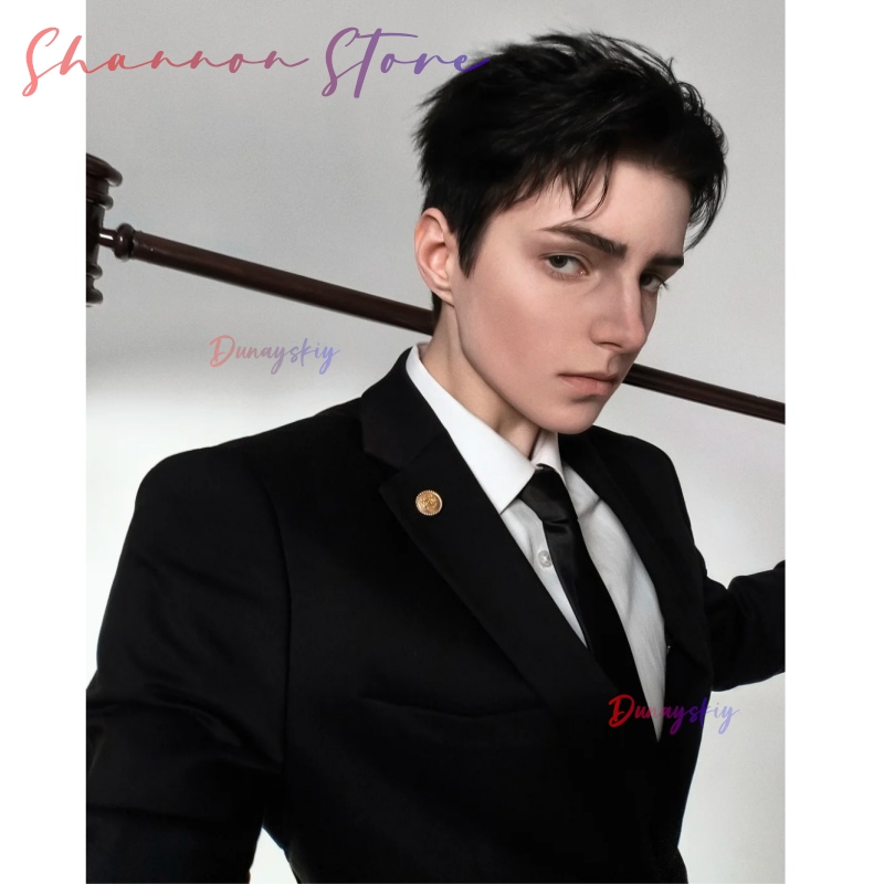 Cosplay Anime Black Hair - 히로미 히구루마 잘생긴 짧은 검은색 가발