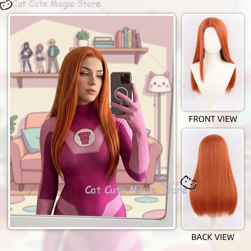 Anime Cosplay Long Hair - 사만다 이브 윌킨스 아톰 이브 애니메이션