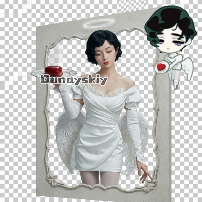 Cosplay Anime Black Hair - Sua 새 옷 다이어그램 코스프레 의상