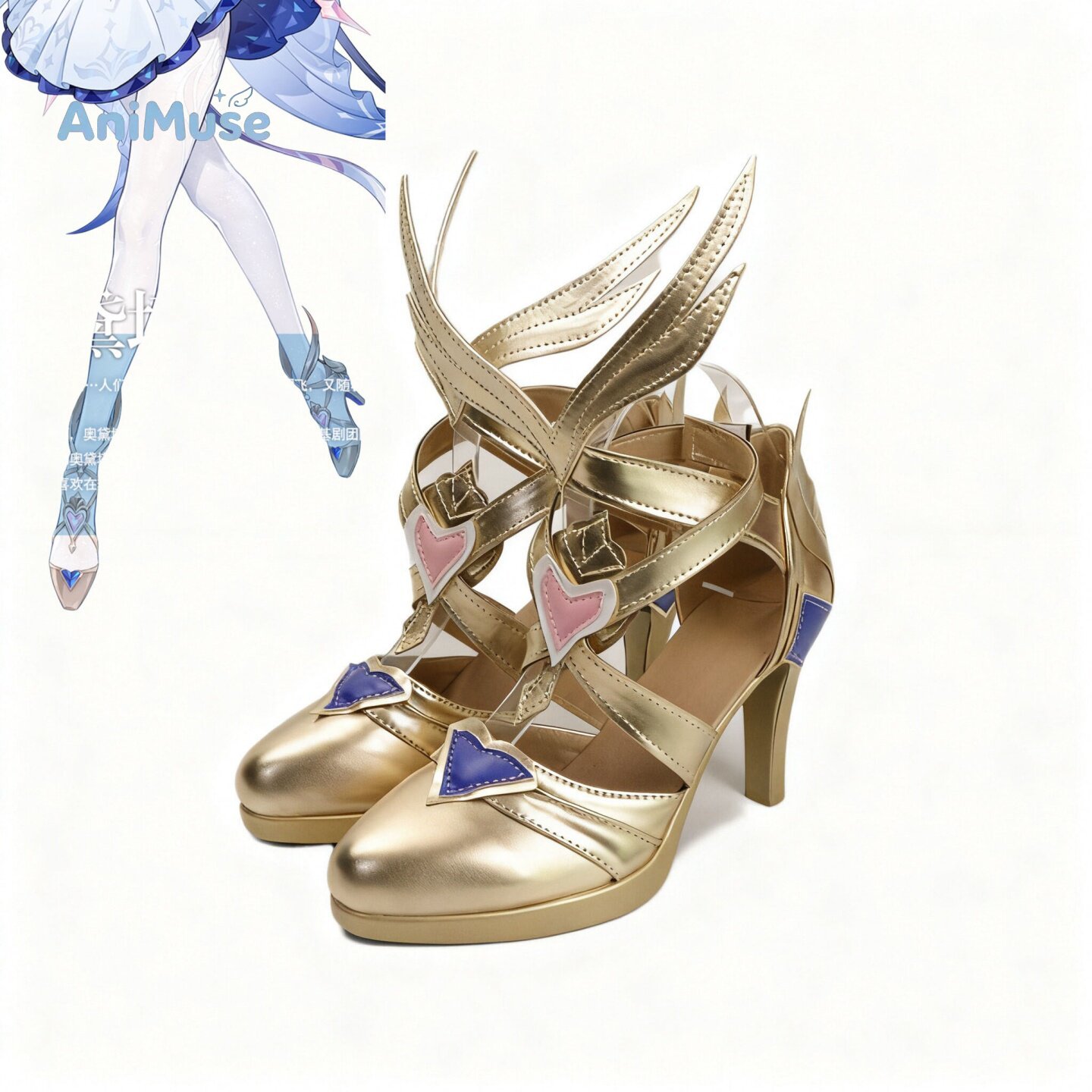 게임 겐신 임팩트 ‌   오데트 코스프레 신발 하이힐  - Anime Cosplay Props 리뷰 및 가격