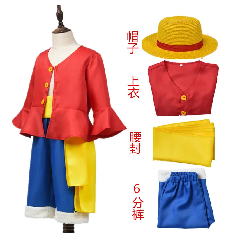 애니메이션 몽키 D 루피 코스프레 의상 소년용 코트 바 - Anime Cosplay Luffy 리뷰 및 가격