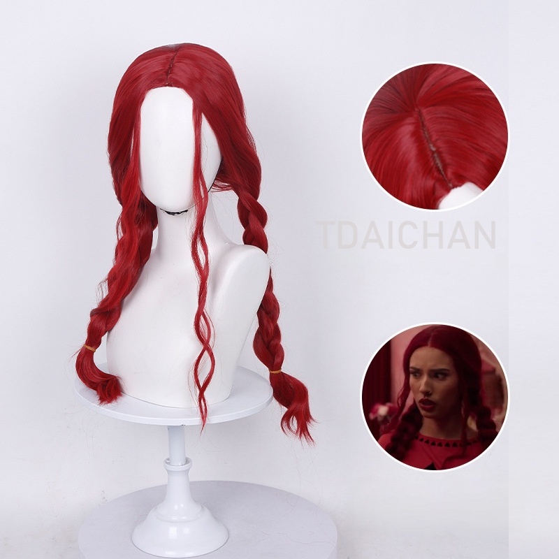 곱슬 코스프레 가발 레드 프린세스 하트 헤어스타일 클로 - Anime Cosplay With Red Hair 리뷰 및 가격