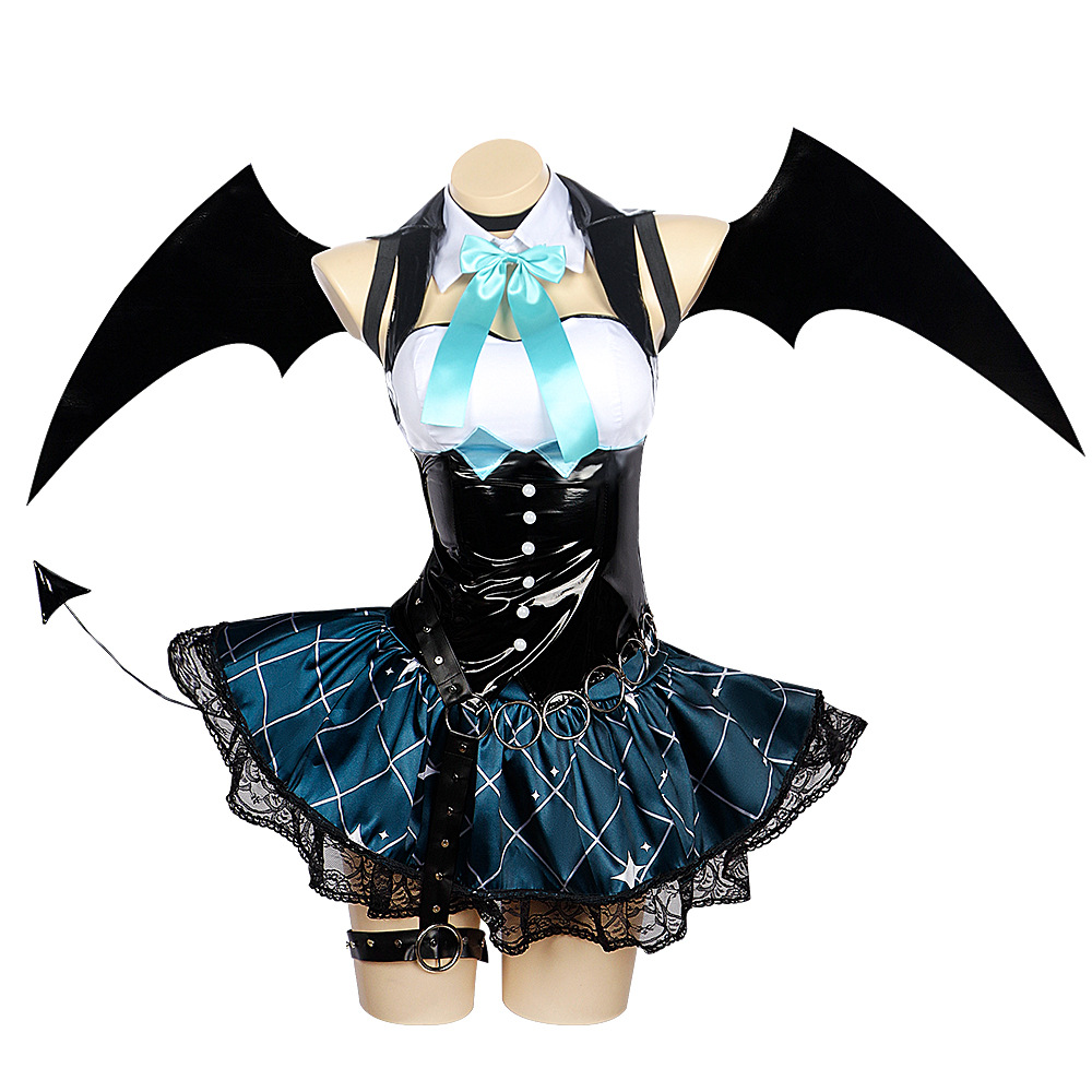 데몬 미쿠 x 라스칼 리틀 데빌 코스프레 의상 데몬 미 - Anime Cosplay Miku 리뷰 및 가격