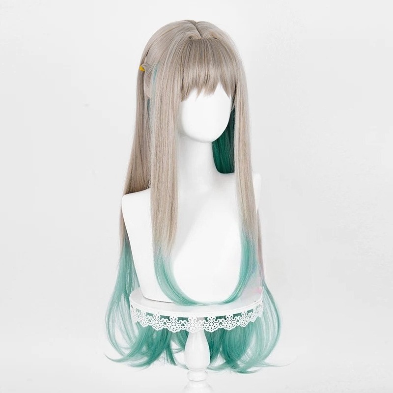 애니메이션 야시로 코스프레 네네 가발 그레이-그린 그라 - Anime Cosplay Long Hair 리뷰 및 가격