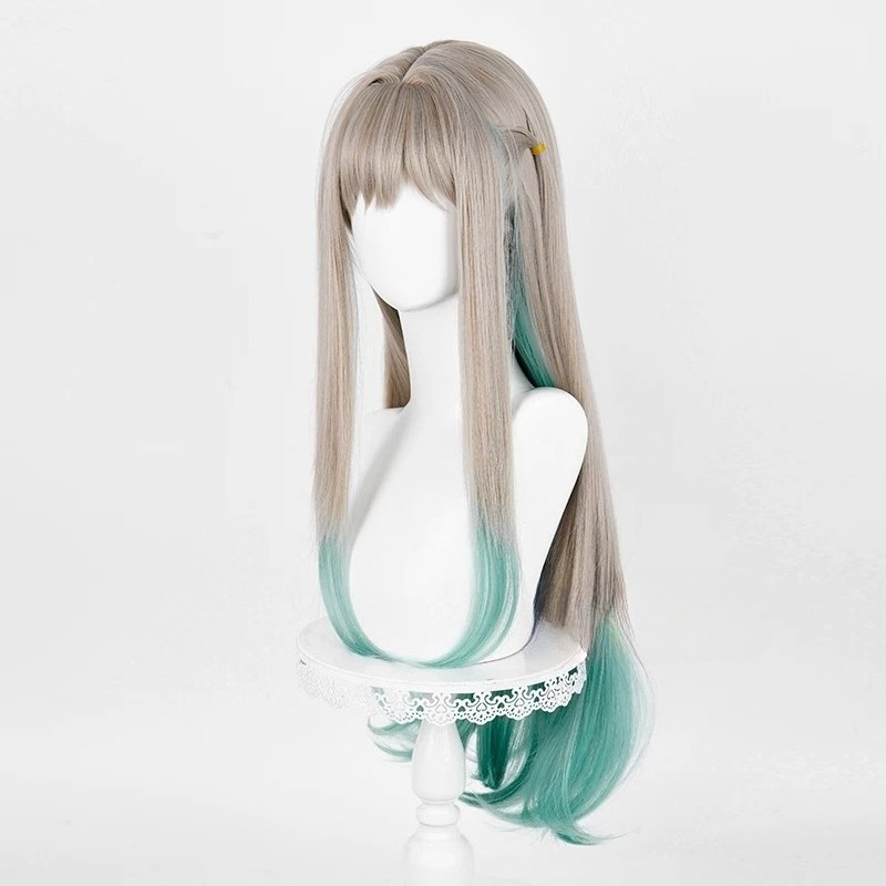 애니메이션 야시로 코스프레 네네 가발 그레이-그린 그라 - Anime Cosplay Long Hair 리뷰 및 가격