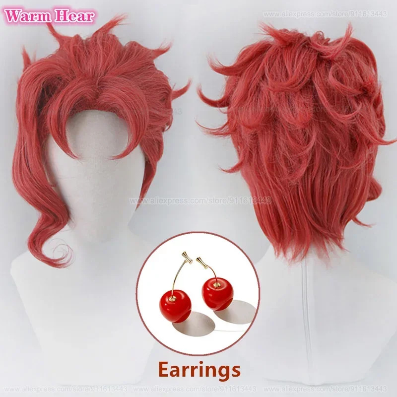 Noriaki Kakyoin 합성 유니섹스 30cm 레 - Anime Cosplay With Red Hair 리뷰 및 가격