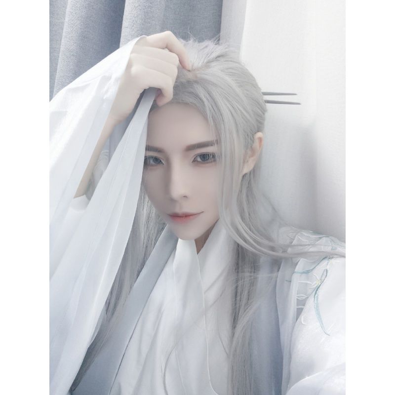 남자 Hanfu 긴 직모 애니메이션 코스프레 의상 일본 - Anime Cosplay Long Hair 리뷰 및 가격