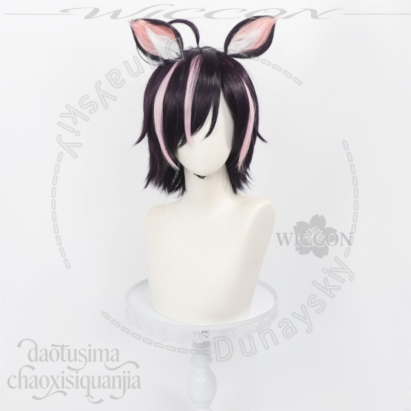 애니메이션 체인스모커 고양이 코스프레 하메코 이지고잉  - Cosplay Anime Black Hair 리뷰 및 가격