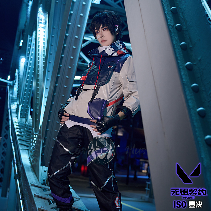 ISO 코스프레 발로란트 의상 후드티 바지 조끼 장갑  - Anime Cosplay Dresses 리뷰 및 가격
