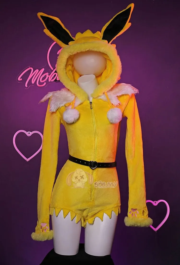 섹시한 딥 V 후드 바디수트 양말 세트 버니 걸 로리타 - Cosplay Anime Bunny Girl 리뷰 및 가격