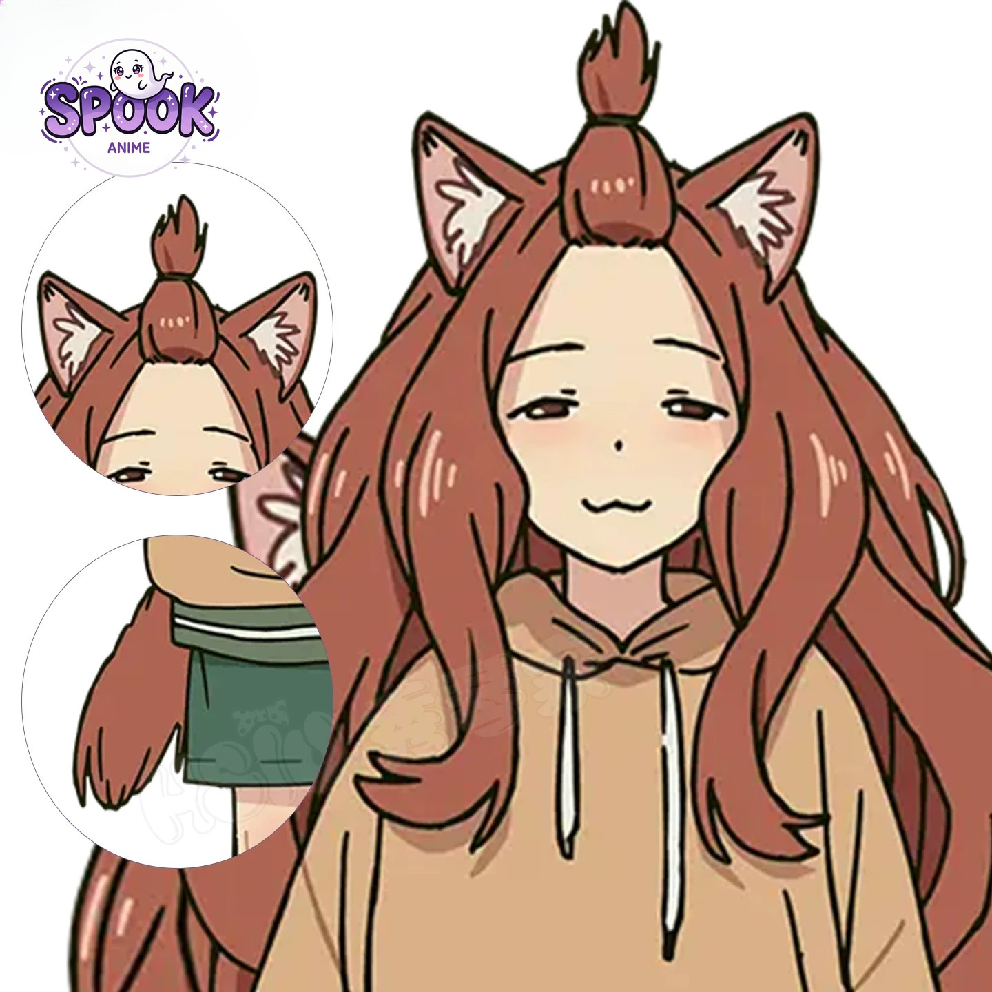 브라운 롱 가발 마스코 야쿠 네코 야니 네코 코스프레  - Anime Cosplay Long Hair 리뷰 및 가격
