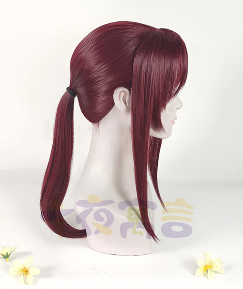 새로운 블랙 라군 레베카 레비 코스프레 가발 와인 다크 - Anime Cosplay With Red Hair 리뷰 및 가격