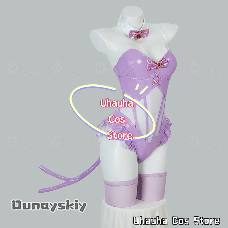 aBc01 에스페온 코스프레 의상 보라색 가죽 섹시한  - Cosplay Anime Bunny Girl 리뷰 및 가격