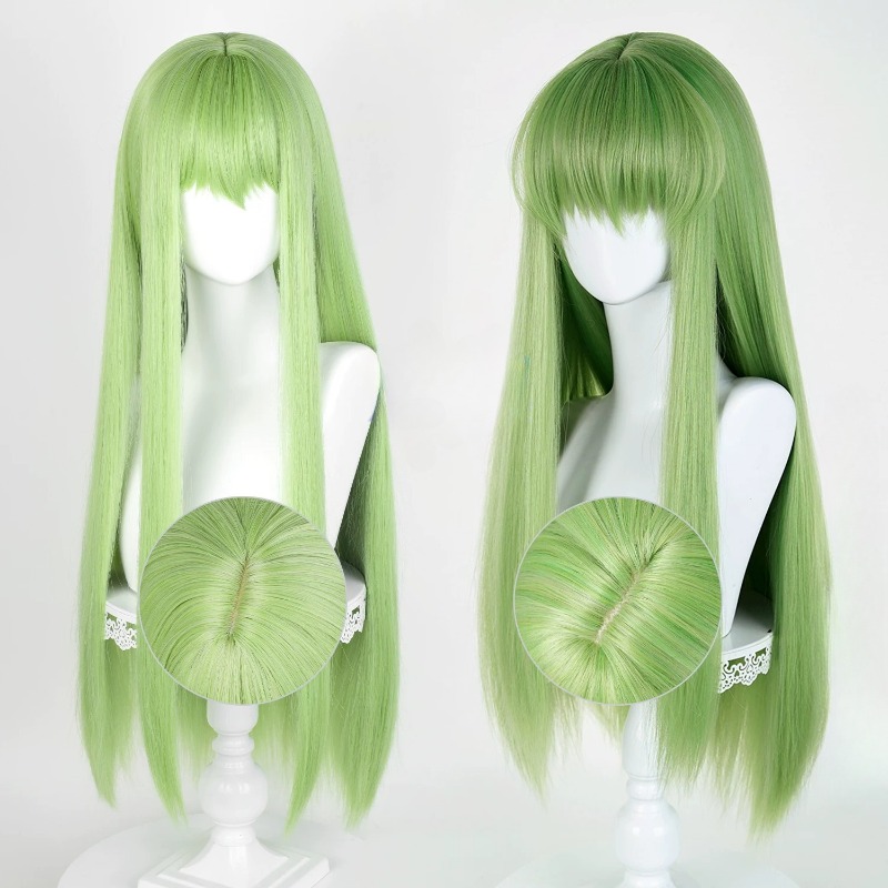 애니메이션 CC 코스프레 녹색 가발 긴 머리 합성 가발 - Anime Cosplay Long Hair 리뷰 및 가격