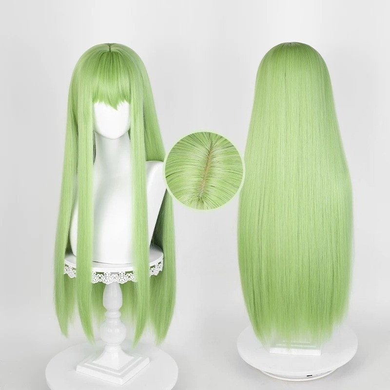 애니메이션 CC 코스프레 녹색 가발 긴 머리 합성 가발 - Anime Cosplay Long Hair 리뷰 및 가격