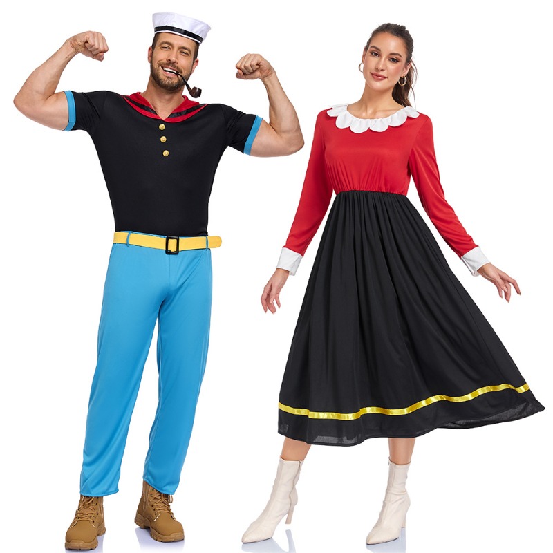 새로운 카니발 코스프레 의상 커플 클래식 만화 뽀빠이  - Anime Cosplay For Couples 리뷰 및 가격